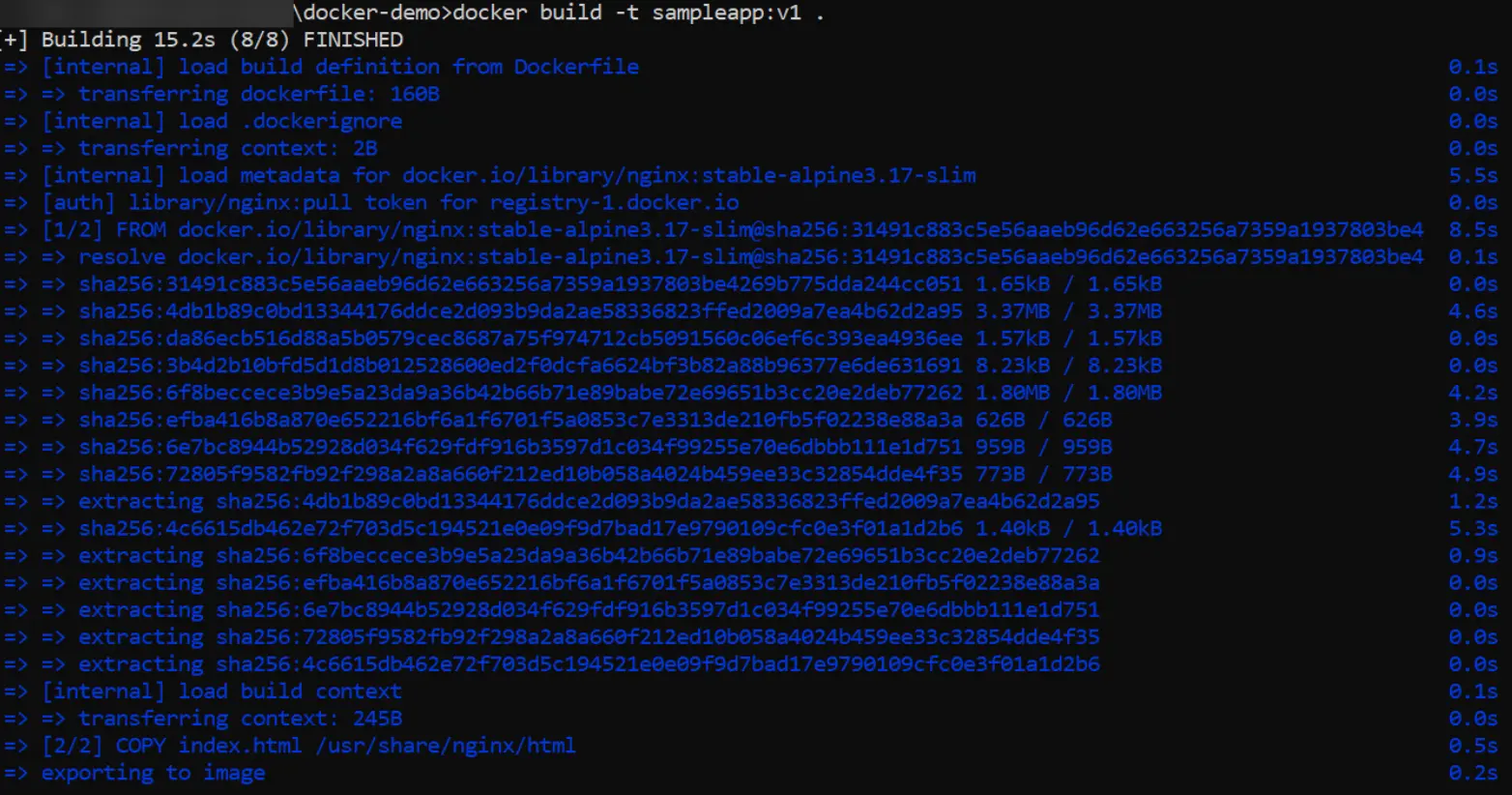 Процесс сборки Docker