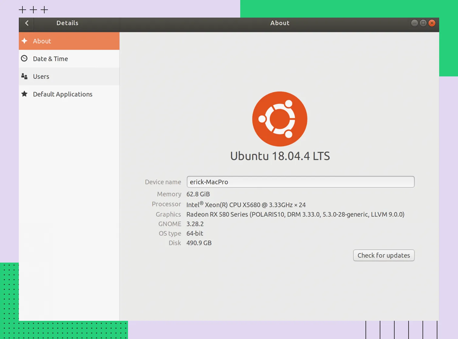 Как узнать версию Убунту через графический интерфейс