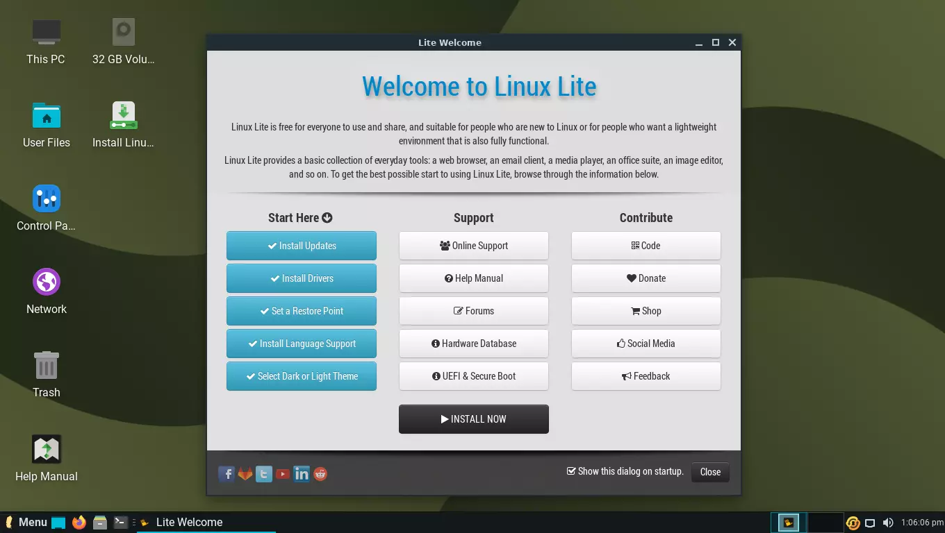 У Linux Lite сразу после установки есть все необходимое для обычного пользователя