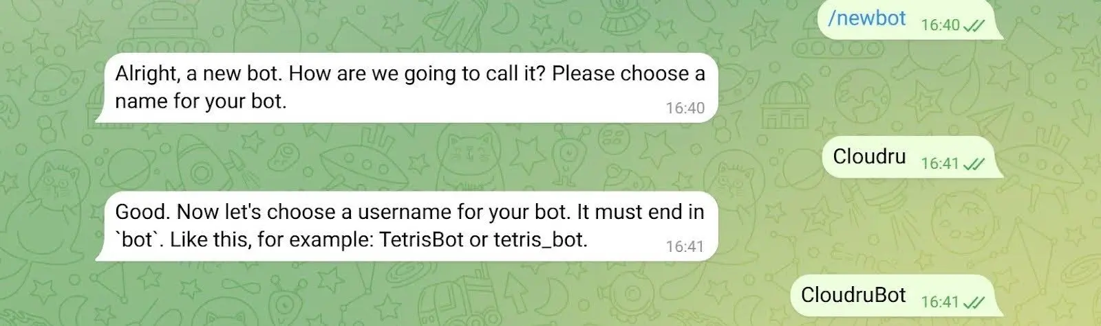 Юзернейм в боте